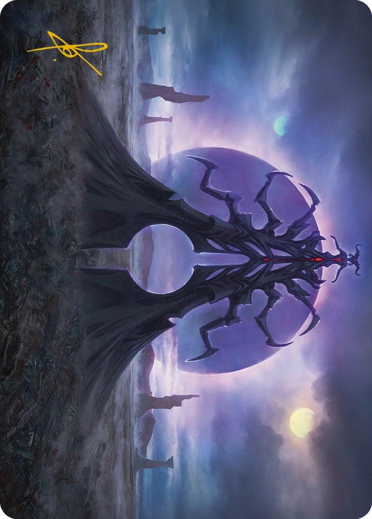 Black Sun's Twilight Art Card (Gold-Stamped Signature) [Phyrexia: All Will Be One Art Series] | Jomio and Rueliete's Cards and Comics