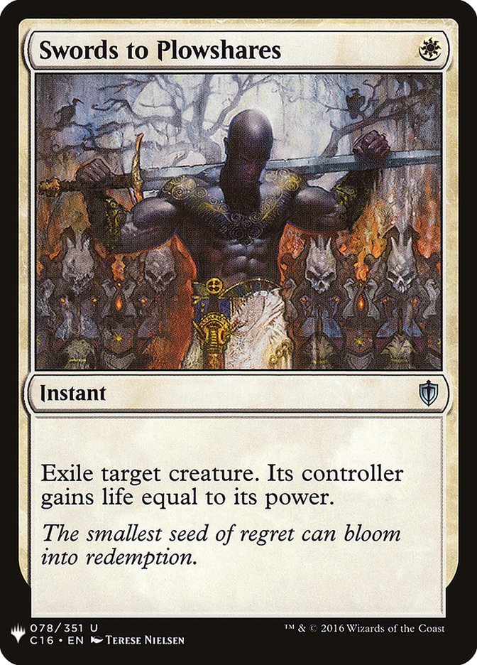Swords to Plowshares [Mystery Booster] | Jomio and Rueliete's Cards and Comics