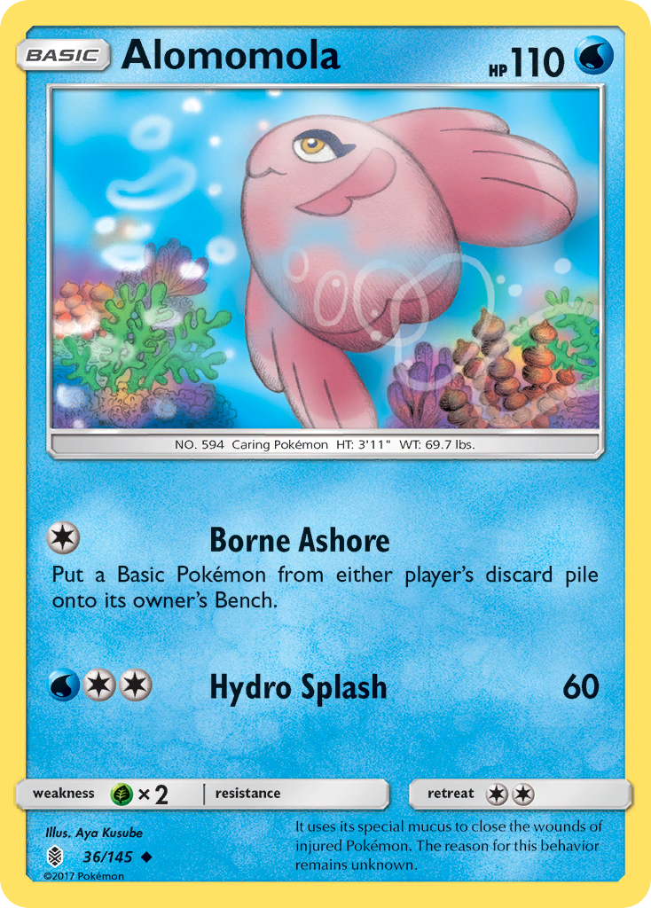 Alomomola (36/145) [Sun & Moon: Guardians Rising] | Jomio and Rueliete's Cards and Comics