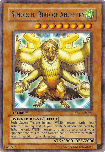 Simorgh, Bird of Ancestry [LODT-EN039] Rare | Jomio and Rueliete's Cards and Comics