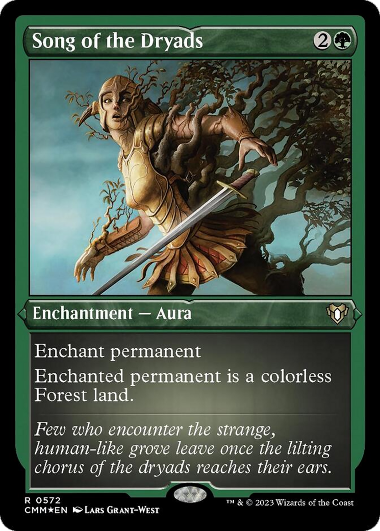 Song of the Dryads (Foil Etched) [Commander Masters] | Jomio and Rueliete's Cards and Comics