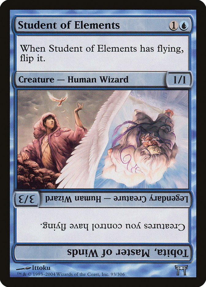 Student of Elements // Tobita, Master of Winds [Champions of Kamigawa] | Jomio and Rueliete's Cards and Comics