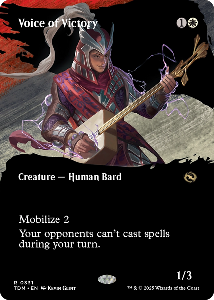 Voice of Victory (Borderless) [Tarkir: Dragonstorm] | Jomio and Rueliete's Cards and Comics