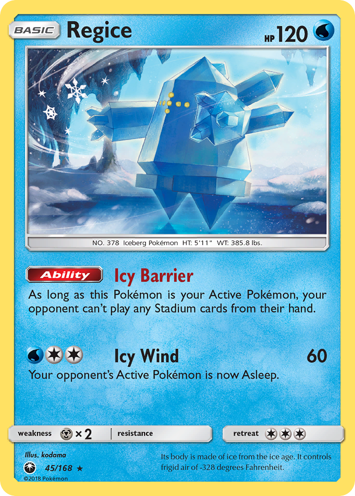Regice (45/168) [Sun & Moon: Celestial Storm] | Jomio and Rueliete's Cards and Comics
