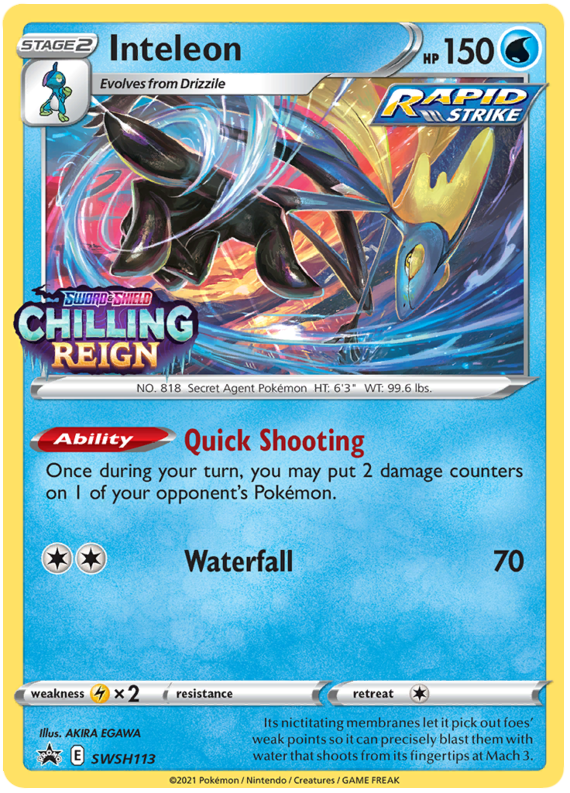 Inteleon (SWSH113) [Sword & Shield: Black Star Promos] | Jomio and Rueliete's Cards and Comics