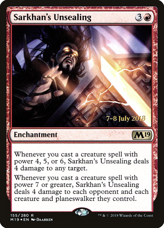 Sarkhan's Unsealing [Core Set 2019 Prerelease Promos] | Jomio and Rueliete's Cards and Comics