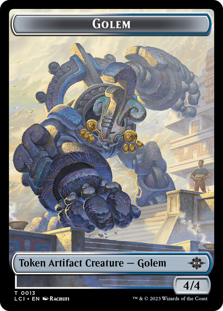 Golem Token [The Lost Caverns of Ixalan Tokens] | Jomio and Rueliete's Cards and Comics