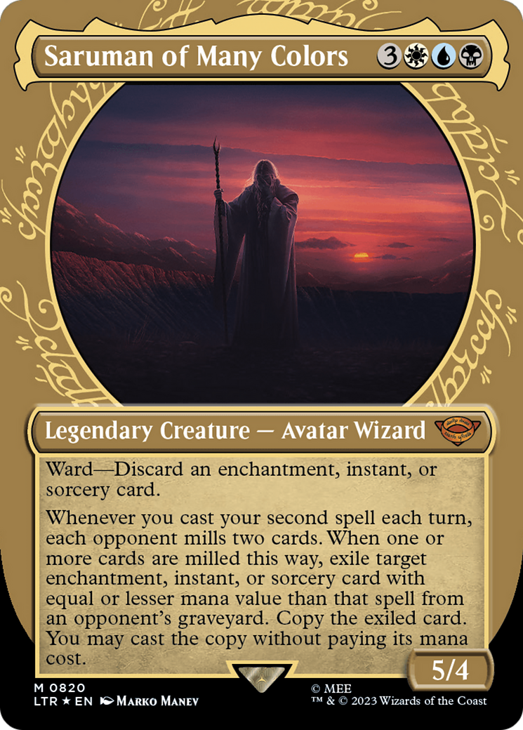 Saruman of Many Colors (Showcase) (Surge Foil) [The Lord of the Rings: Tales of Middle-Earth] | Jomio and Rueliete's Cards and Comics
