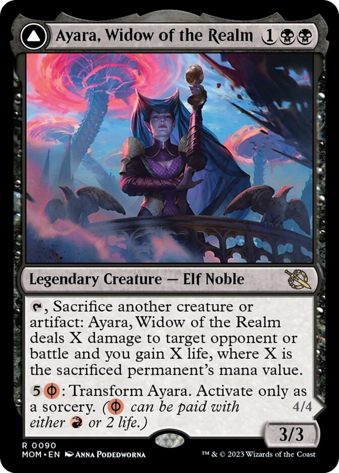 Ayara, Widow of the Realm // Ayara, Furnace Queen [March of the Machine] | Jomio and Rueliete's Cards and Comics