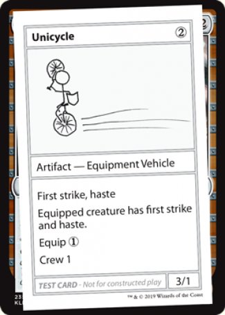 Unicycle (2021 Edition) [Mystery Booster Playtest Cards] | Jomio and Rueliete's Cards and Comics
