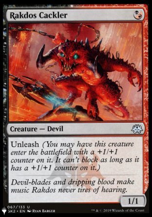 Rakdos Cackler [The List] | Jomio and Rueliete's Cards and Comics