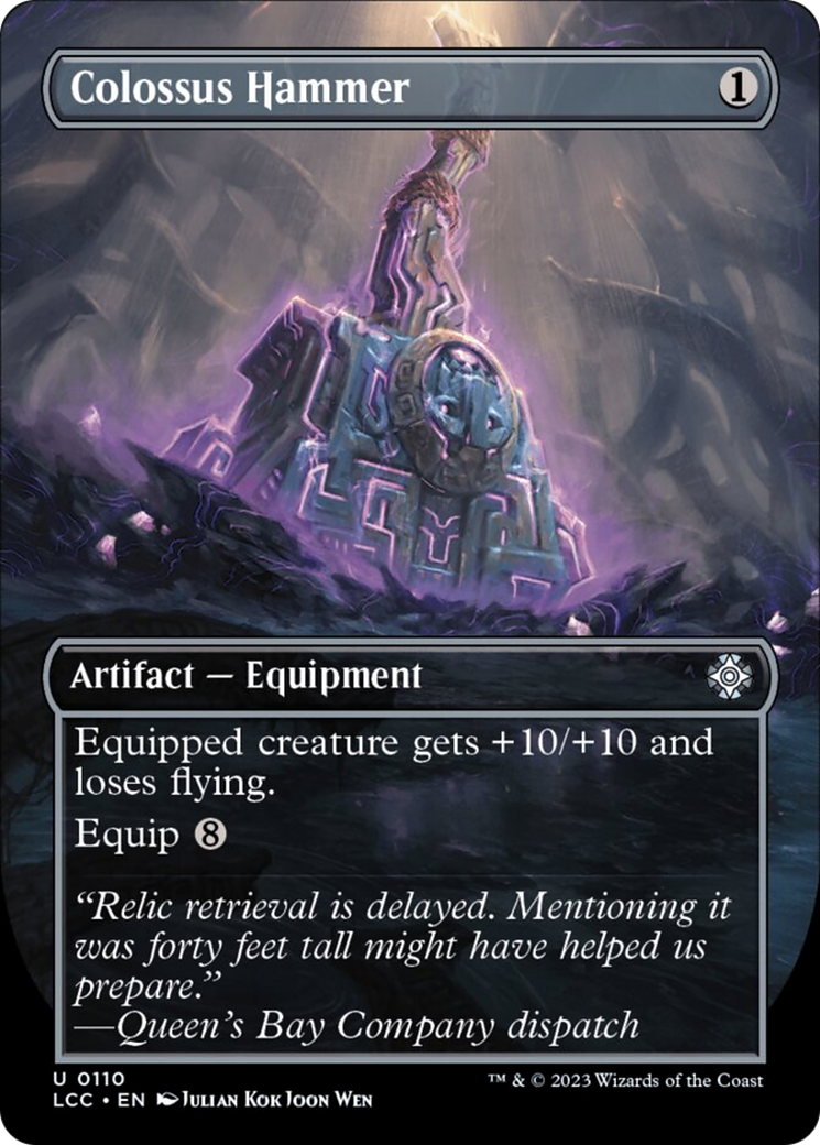 Colossus Hammer (Borderless) [The Lost Caverns of Ixalan Commander] | Jomio and Rueliete's Cards and Comics