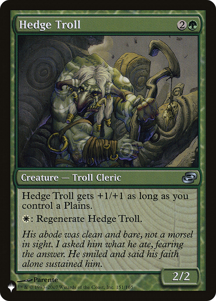 Hedge Troll [The List] | Jomio and Rueliete's Cards and Comics
