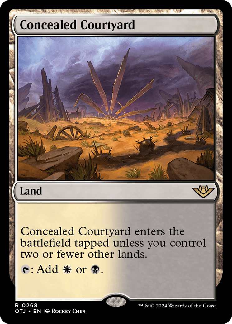 Concealed Courtyard [Outlaws of Thunder Junction] | Jomio and Rueliete's Cards and Comics