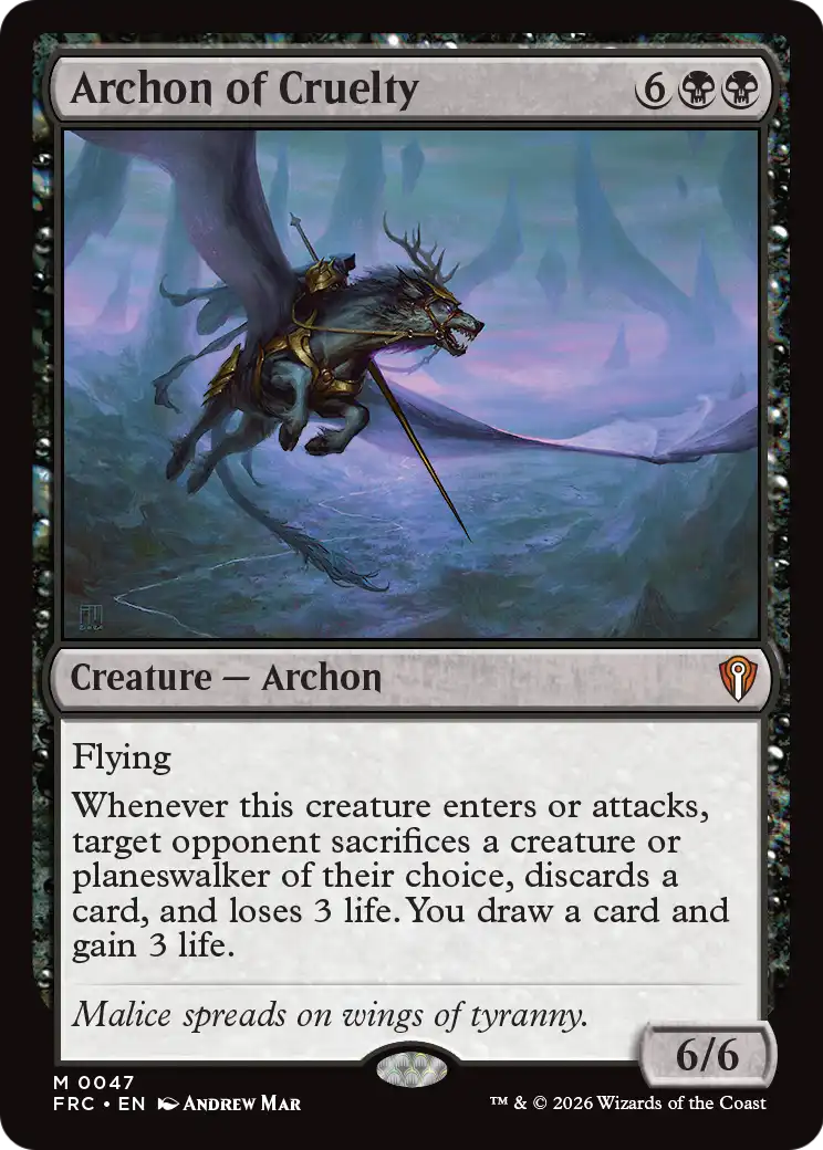 Archon of Cruelty [Reality Fracture Commander] | Jomio and Rueliete's Cards and Comics