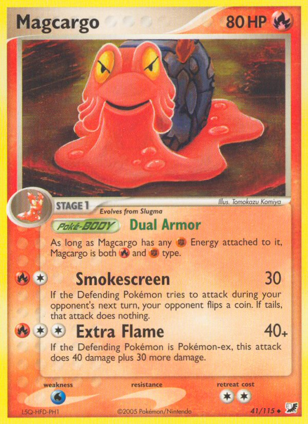 Magcargo (41/115) [EX: Unseen Forces] | Jomio and Rueliete's Cards and Comics