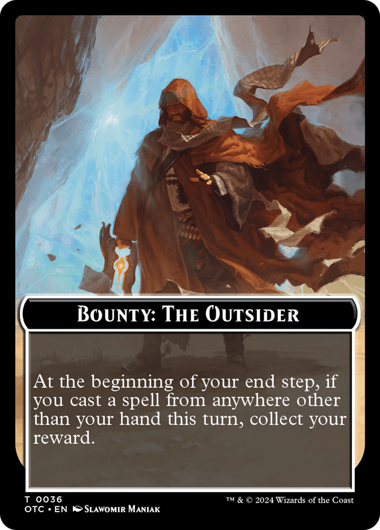 Bounty: The Outsider // Bounty Rules Double-Sided Token [Outlaws of Thunder Junction Commander Tokens] | Jomio and Rueliete's Cards and Comics