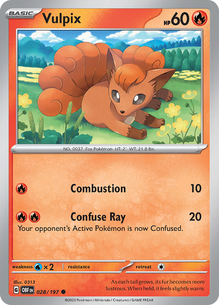 Vulpix (028/197) [Scarlet & Violet: Obsidian Flames] | Jomio and Rueliete's Cards and Comics