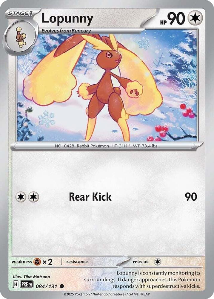 Lopunny (084/131) [Scarlet & Violet: Prismatic Evolutions] | Jomio and Rueliete's Cards and Comics