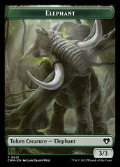 Clue // Elephant Double-Sided Token [Commander Masters Tokens] | Jomio and Rueliete's Cards and Comics