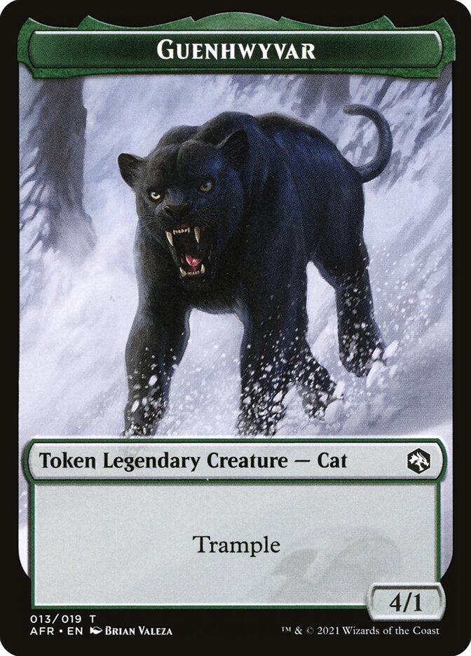Treasure // Guenhwyvar Double-Sided Token [Dungeons & Dragons: Adventures in the Forgotten Realms Tokens] | Jomio and Rueliete's Cards and Comics
