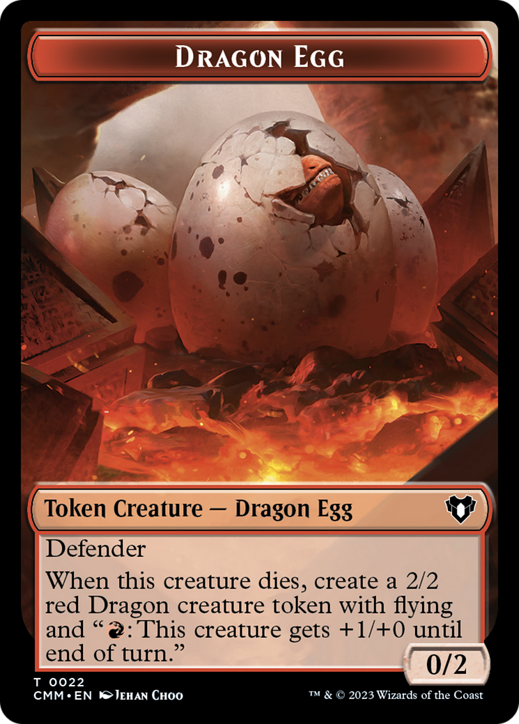 Dragon Egg Token [Commander Masters Tokens] | Jomio and Rueliete's Cards and Comics