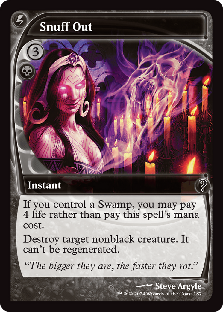 Snuff Out (Future Sight) [Mystery Booster 2] | Jomio and Rueliete's Cards and Comics