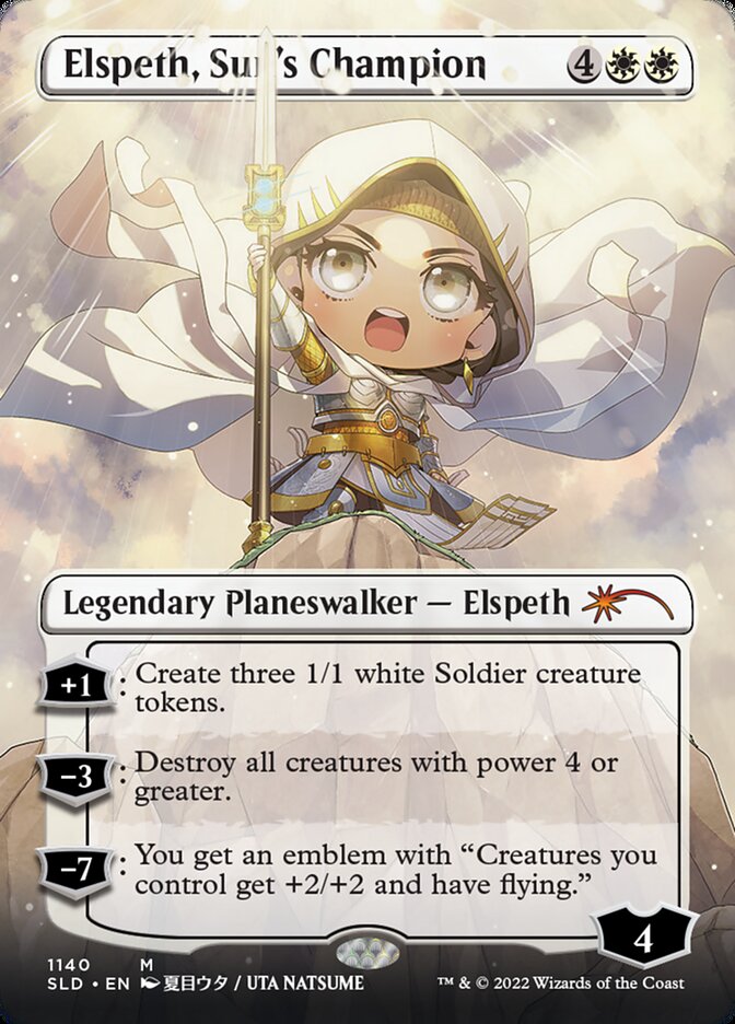 Elspeth, Sun's Champion (Borderless) (1140) [Secret Lair Drop Series] | Jomio and Rueliete's Cards and Comics