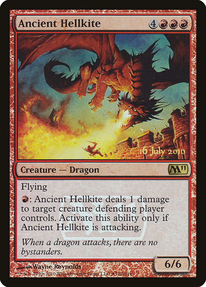 Ancient Hellkite [Magic 2011 Prerelease Promos] | Jomio and Rueliete's Cards and Comics