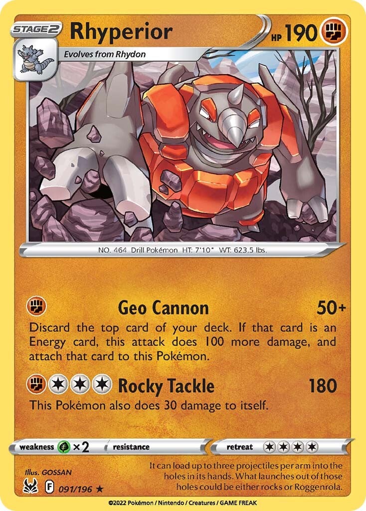 Rhyperior (091/196) [Sword & Shield: Lost Origin] | Jomio and Rueliete's Cards and Comics
