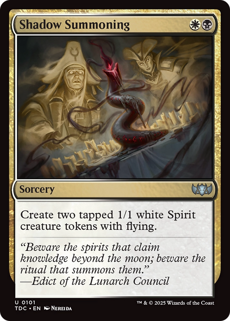Shadow Summoning [Tarkir: Dragonstorm Commander] | Jomio and Rueliete's Cards and Comics