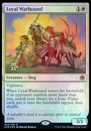 Loyal Warhound [Dungeons & Dragons: Adventures in the Forgotten Realms Prerelease Promos] | Jomio and Rueliete's Cards and Comics