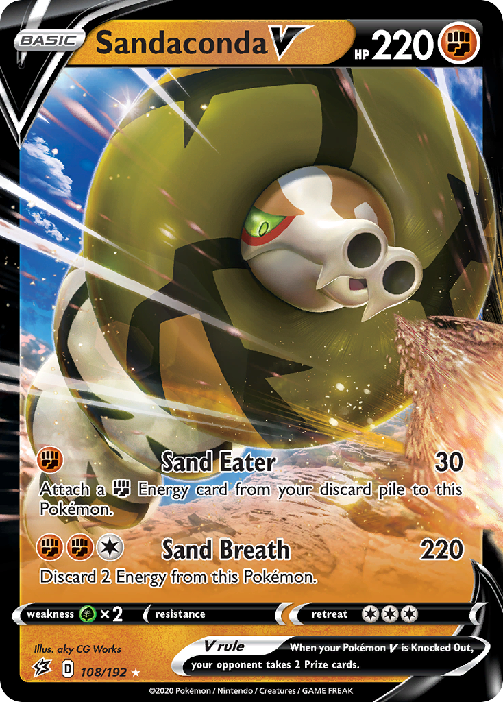 Sandaconda V (108/192) [Sword & Shield: Rebel Clash] | Jomio and Rueliete's Cards and Comics