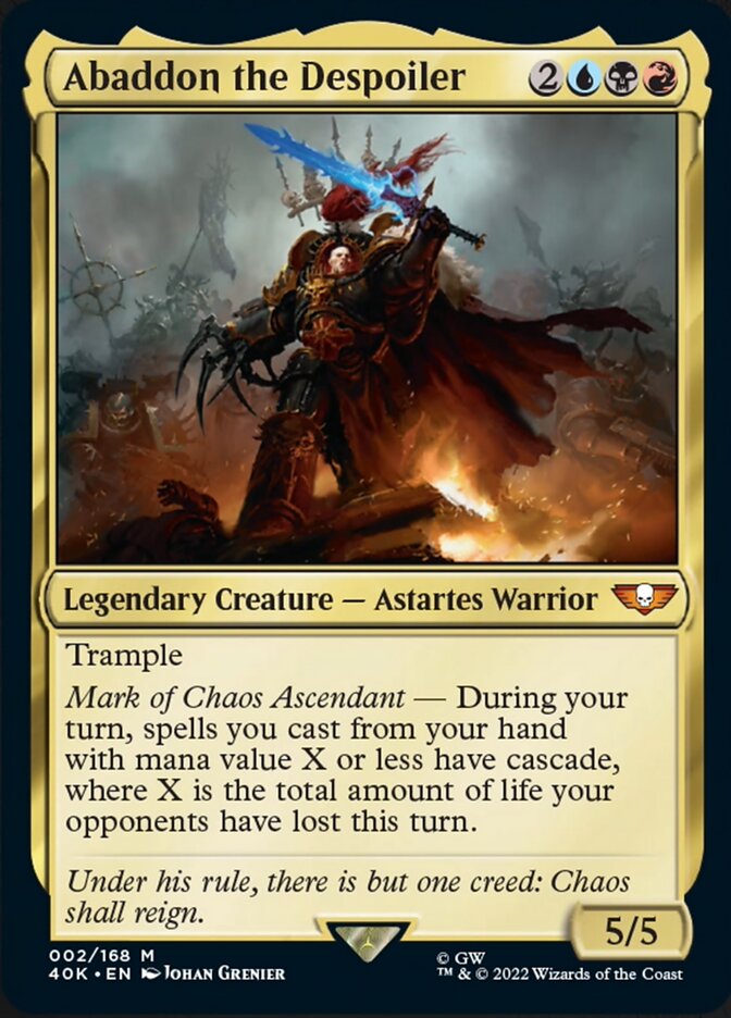 Abaddon the Despoiler (Surge Foil) [Warhammer 40,000] | Jomio and Rueliete's Cards and Comics