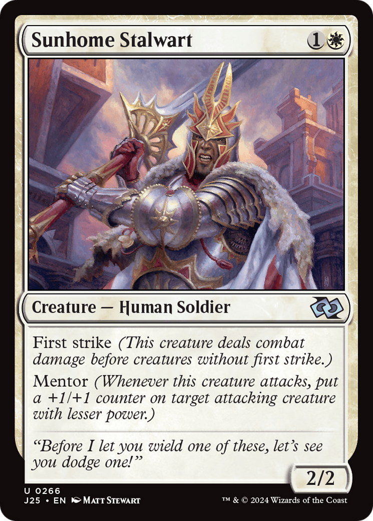 Sunhome Stalwart [Foundations Jumpstart] | Jomio and Rueliete's Cards and Comics