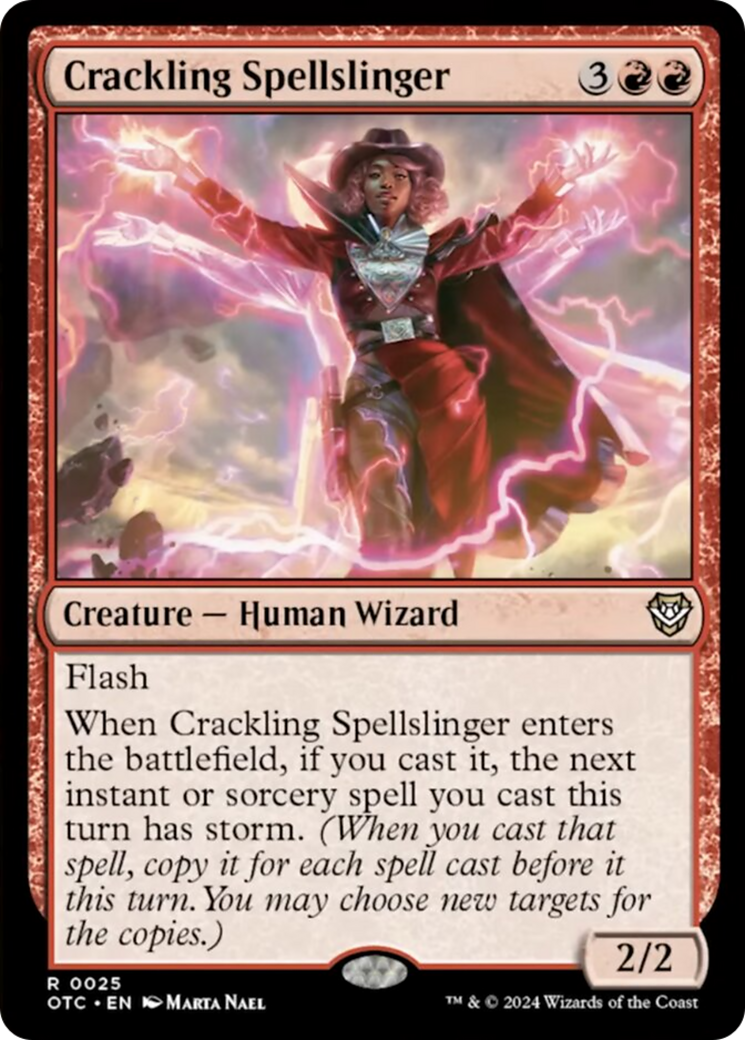 Crackling Spellslinger [Outlaws of Thunder Junction Commander] | Jomio and Rueliete's Cards and Comics