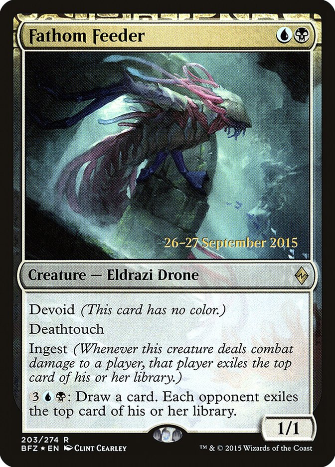 Fathom Feeder [Battle for Zendikar Prerelease Promos] | Jomio and Rueliete's Cards and Comics