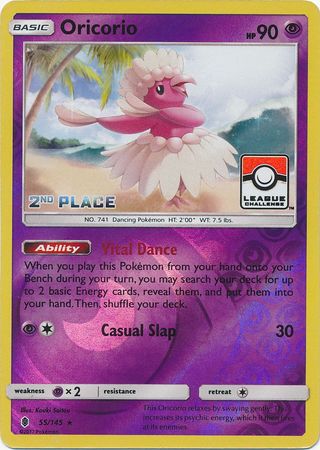 Oricorio (55/145) (League Promo 2nd Place) [Sun & Moon: Guardians Rising] | Jomio and Rueliete's Cards and Comics