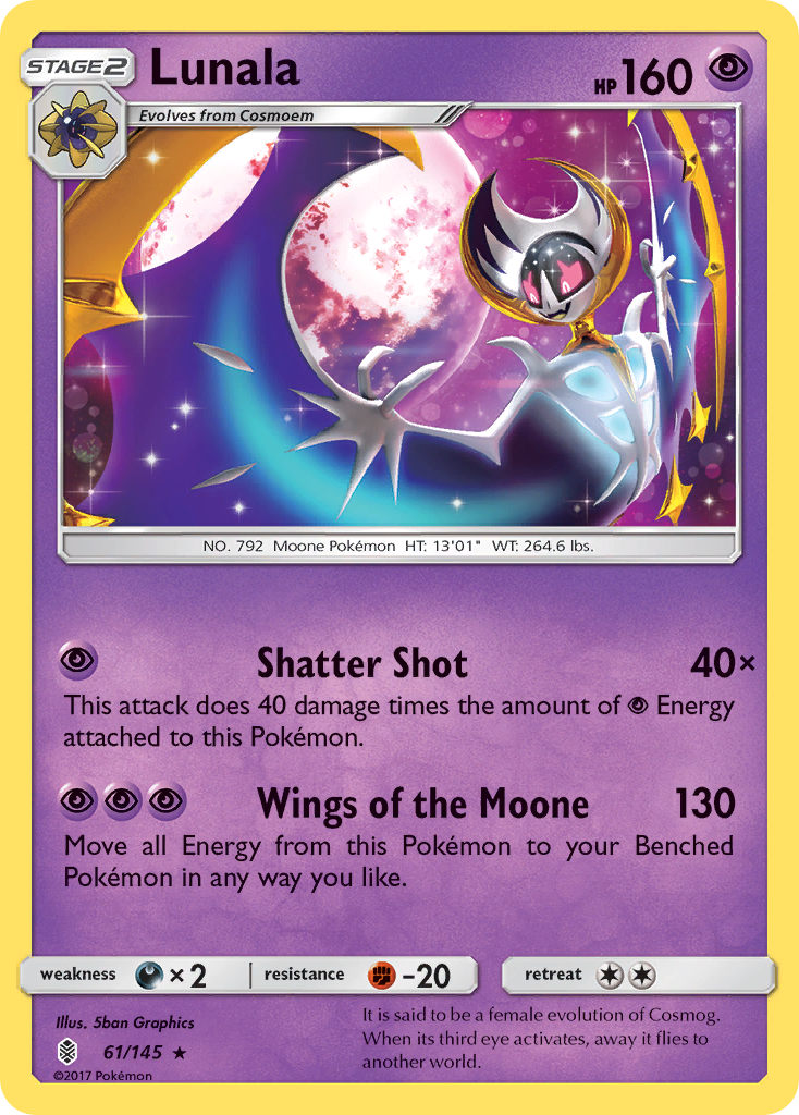 Lunala (61/145) [Sun & Moon: Guardians Rising] | Jomio and Rueliete's Cards and Comics
