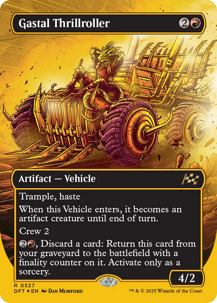 Gastal Thrillroller (Borderless) (First-Place Foil) [Aetherdrift] | Jomio and Rueliete's Cards and Comics