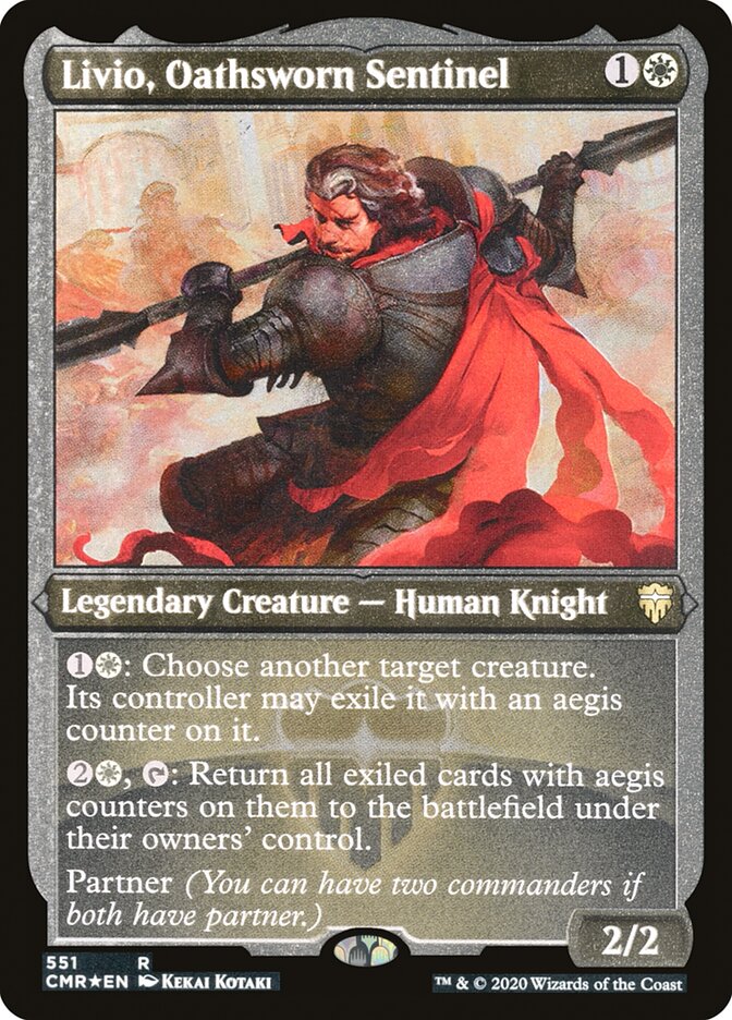 Livio, Oathsworn Sentinel (Etched) [Commander Legends] | Jomio and Rueliete's Cards and Comics