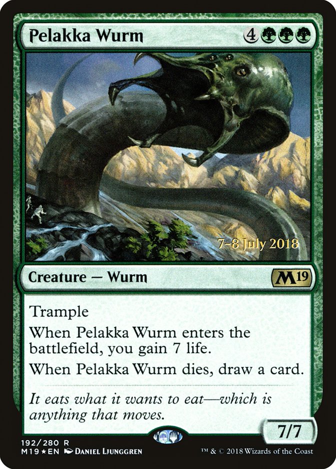 Pelakka Wurm [Core Set 2019 Prerelease Promos] | Jomio and Rueliete's Cards and Comics