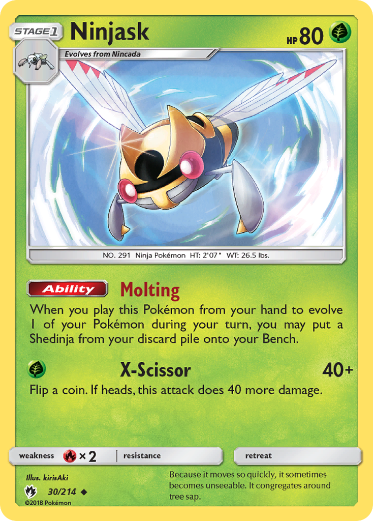 Ninjask (30/214) [Sun & Moon: Lost Thunder] | Jomio and Rueliete's Cards and Comics