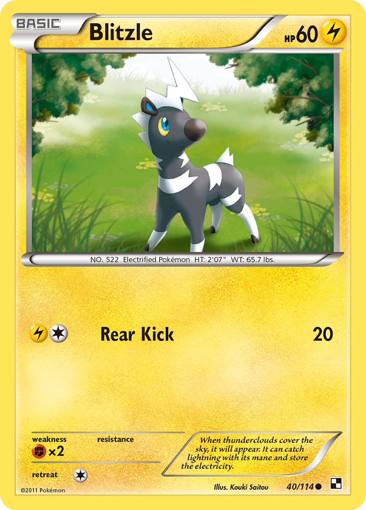 Blitzle (40/114) [Black & White: Base Set] | Jomio and Rueliete's Cards and Comics