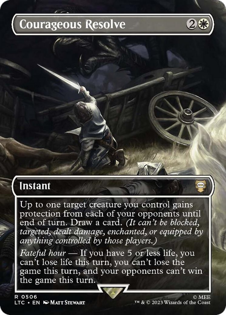 Courageous Resolve (Borderless) [The Lord of the Rings: Tales of Middle-Earth Commander] | Jomio and Rueliete's Cards and Comics