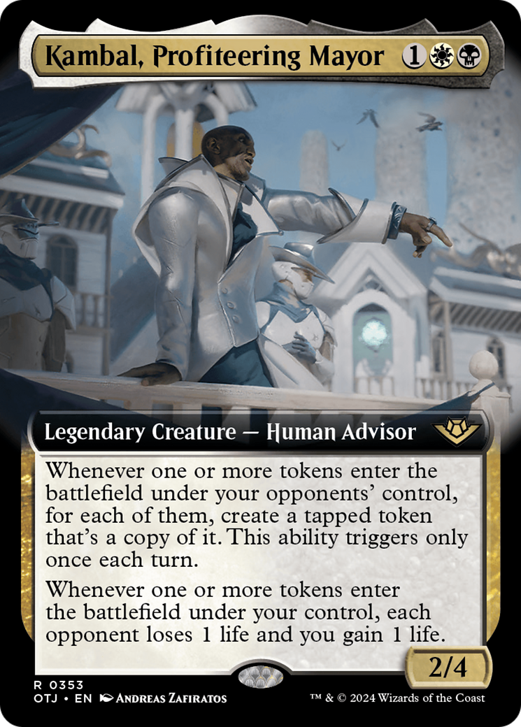 Kambal, Profiteering Mayor (Extended Art) [Outlaws of Thunder Junction] | Jomio and Rueliete's Cards and Comics