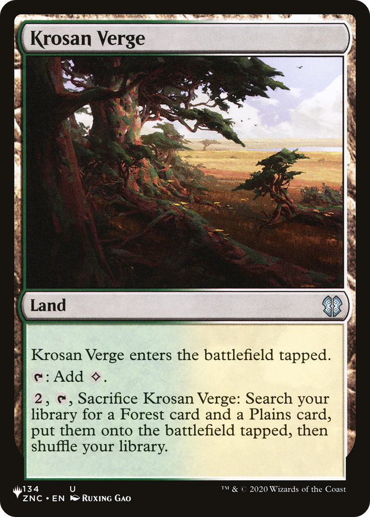 Krosan Verge (ZNC) [The List] | Jomio and Rueliete's Cards and Comics