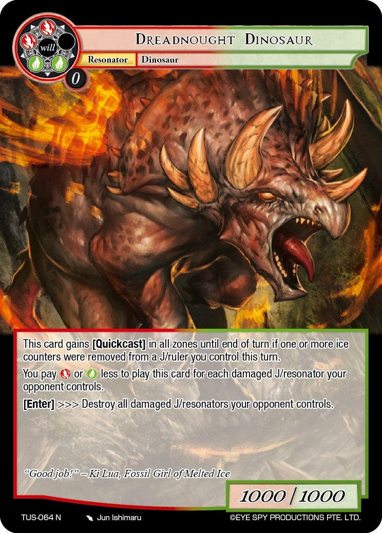 Dreadnought Dinosaur (TUS-064 N) [The Underworld of Secrets] | Jomio and Rueliete's Cards and Comics