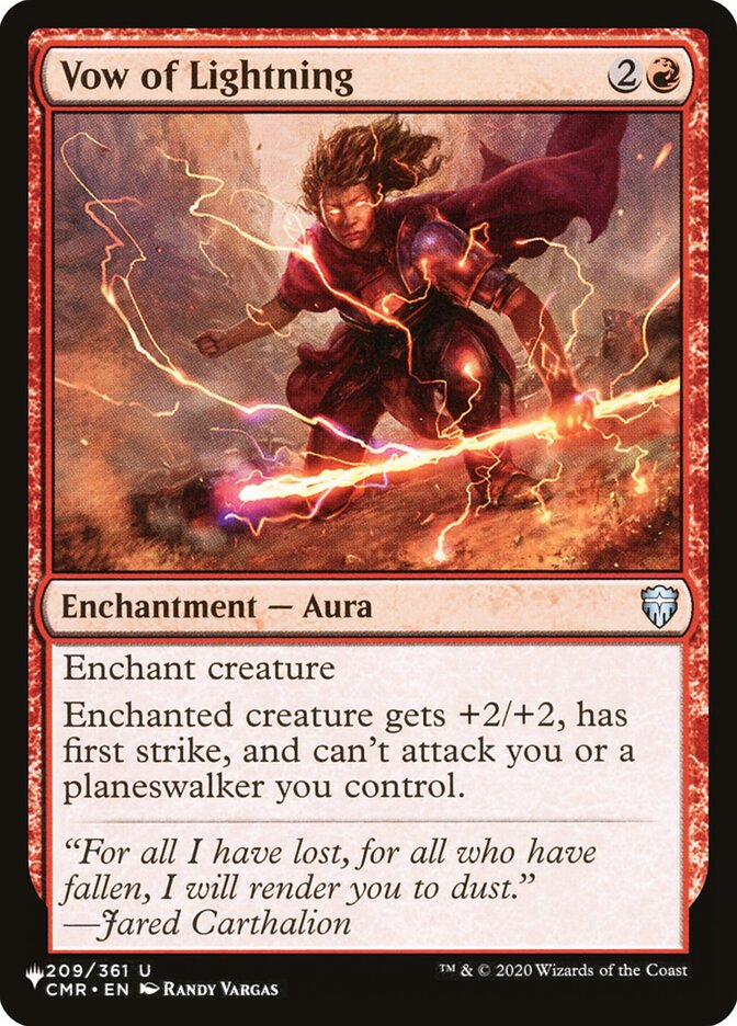Vow of Lightning [The List] | Jomio and Rueliete's Cards and Comics