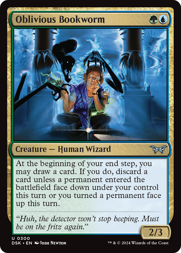 Oblivious Bookworm (0300) [Duskmourn: House of Horror] | Jomio and Rueliete's Cards and Comics